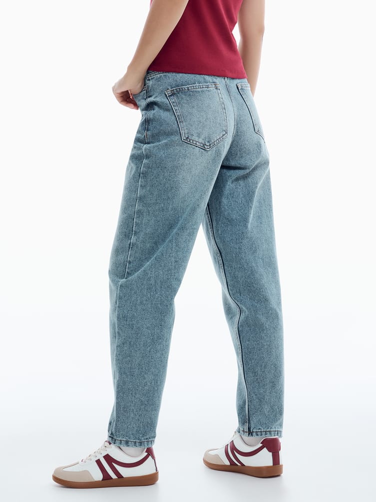 Джинсы Balloon с высокой талией