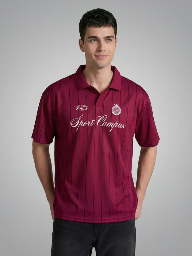 Футболка-поло спортивная в полоску