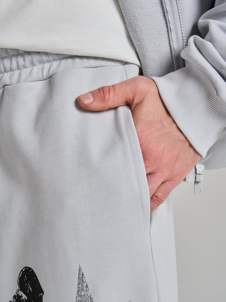 Брюки спортивные с принтом