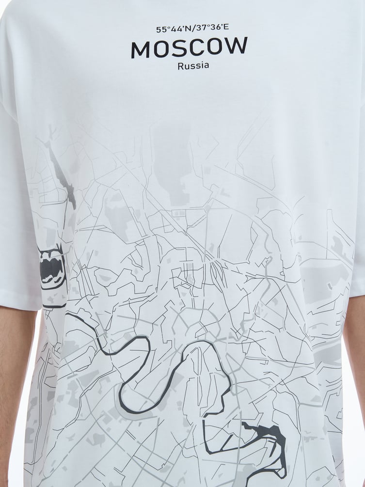 Футболка оверсайз с принтом Москва