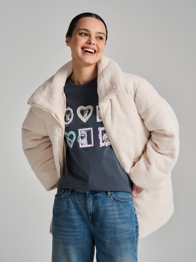 Футболка из хлопка с принтом