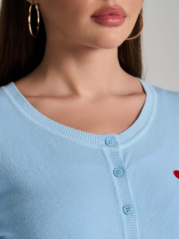 Кардиган на пуговицах с вышивкой