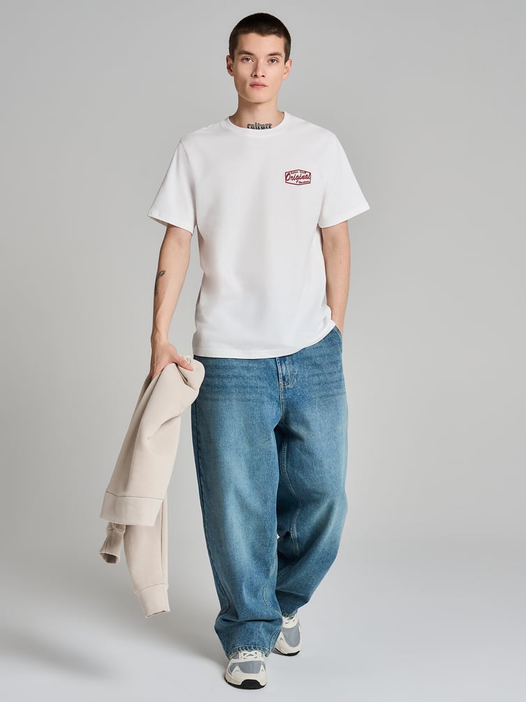 Хлопковая футболка с коротким рукавом