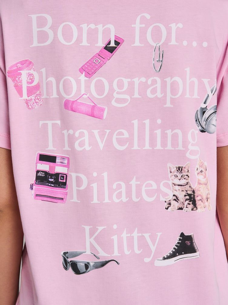 Футболка оверсайз с принтом на спине