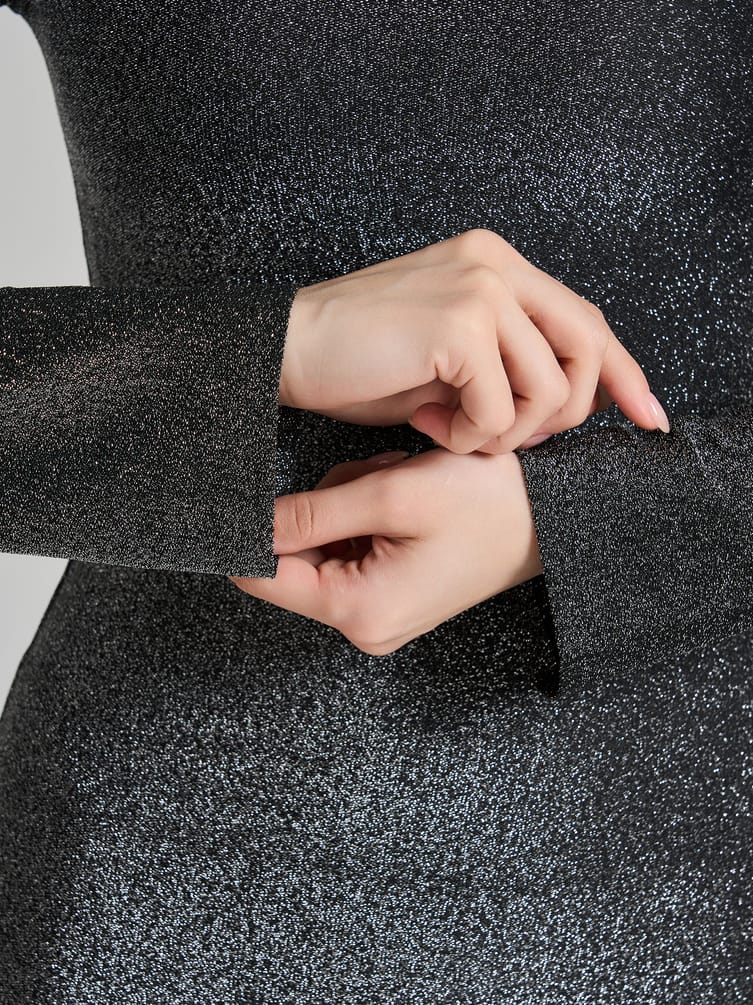 Мини платье вечернее с люрексом