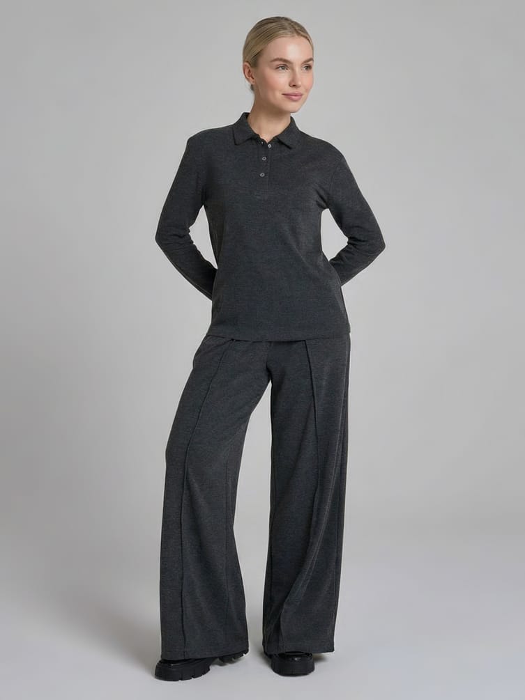 Брюки со стрелками широкие повседневные