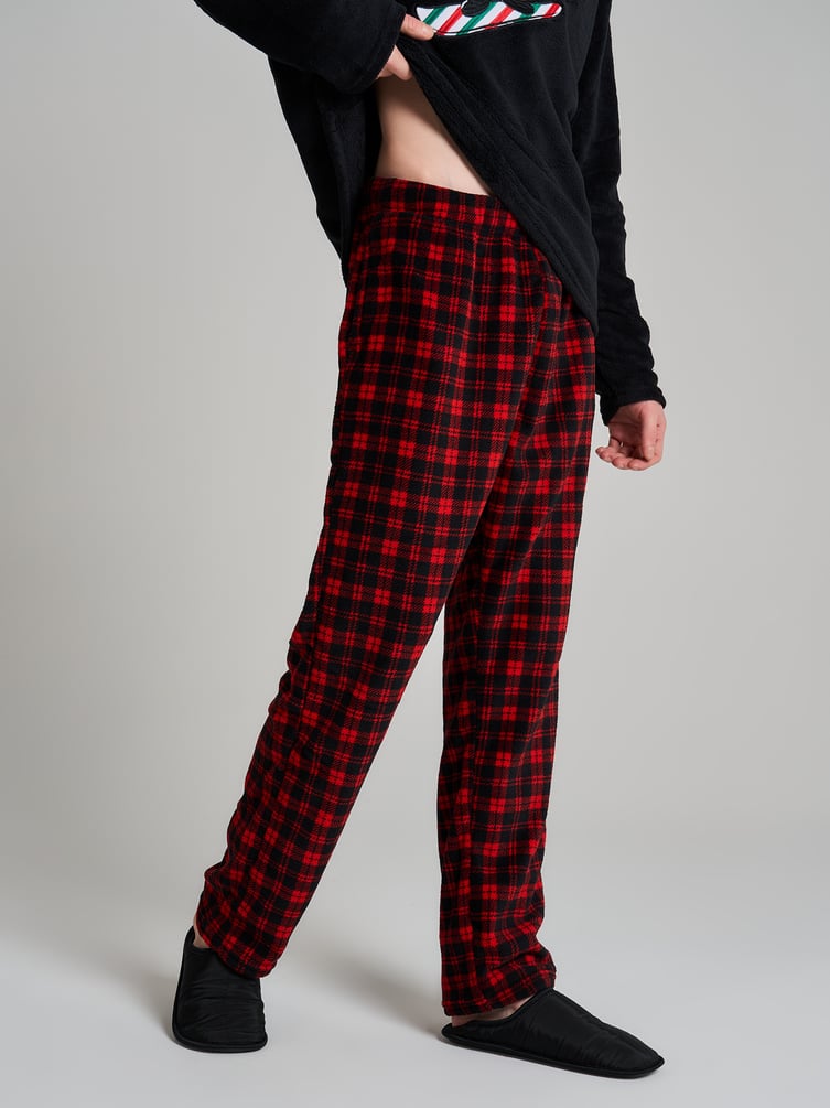 Теплая плюшевая пижама с Санта Клаусом