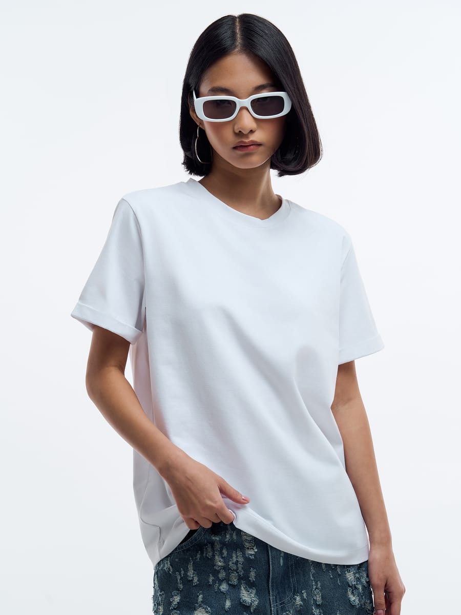 Футболка свободная с коротким рукавом