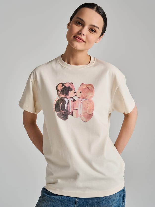 Футболка из хлопка с принтом