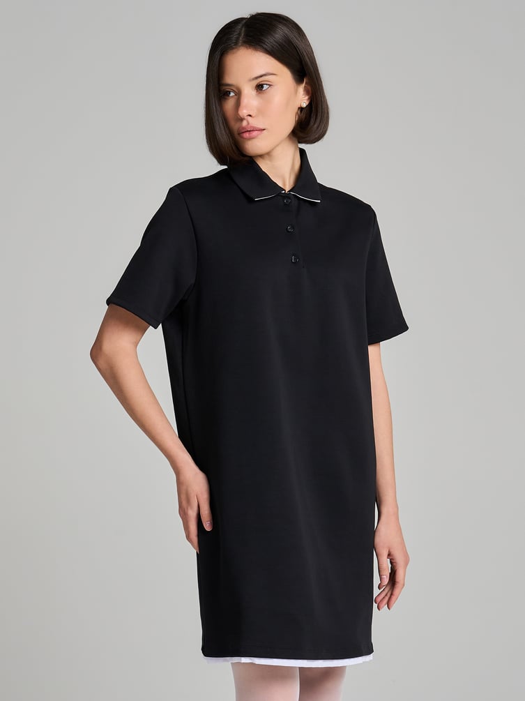 Платье-поло короткое