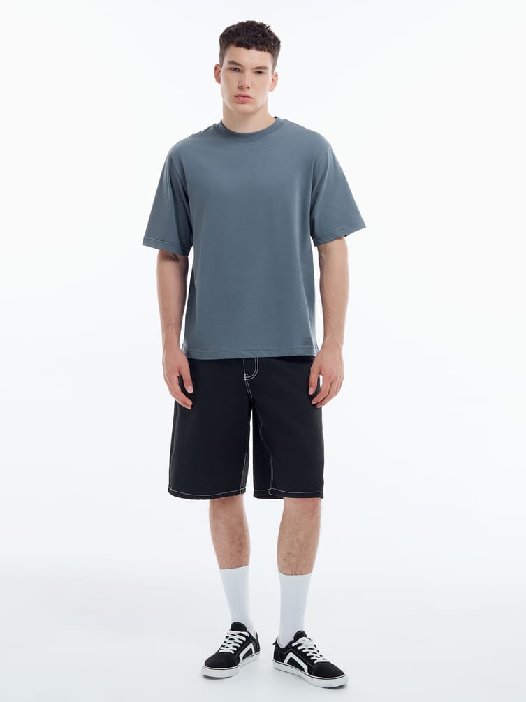 Однотонная хлопковая футболка