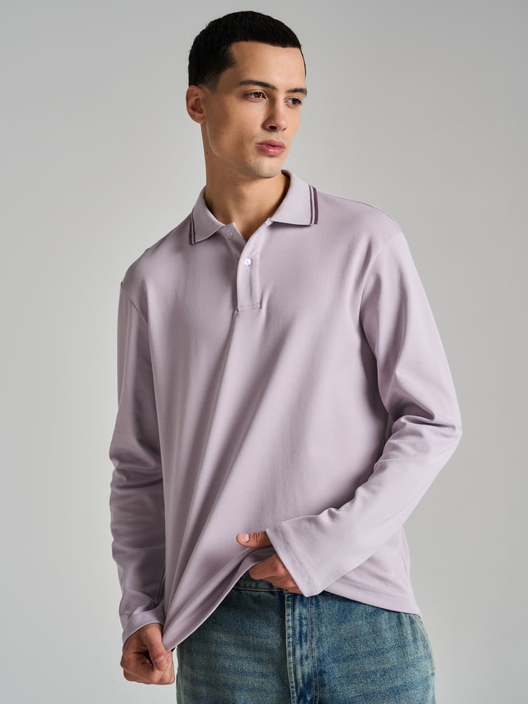 Поло с длинным рукавом