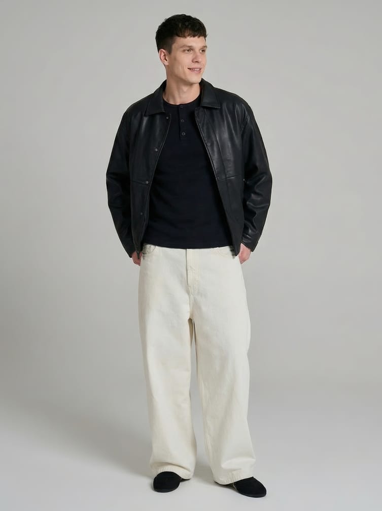 Лонгслив из хлопка с пуговицами