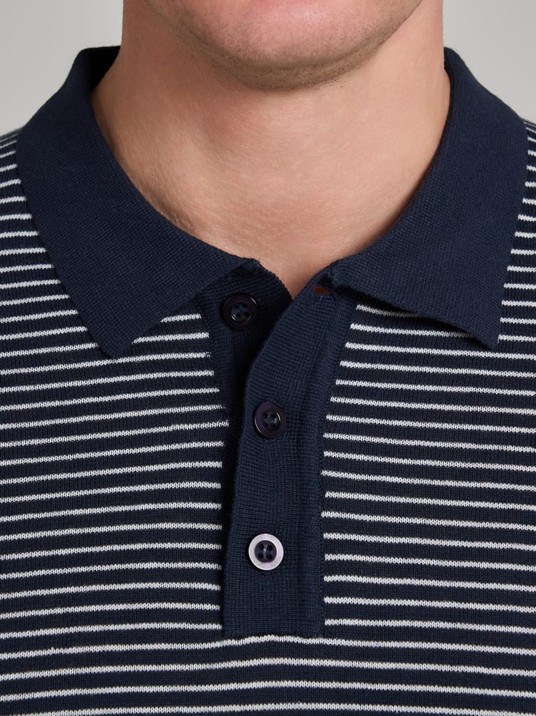 Джемпер поло в полоску