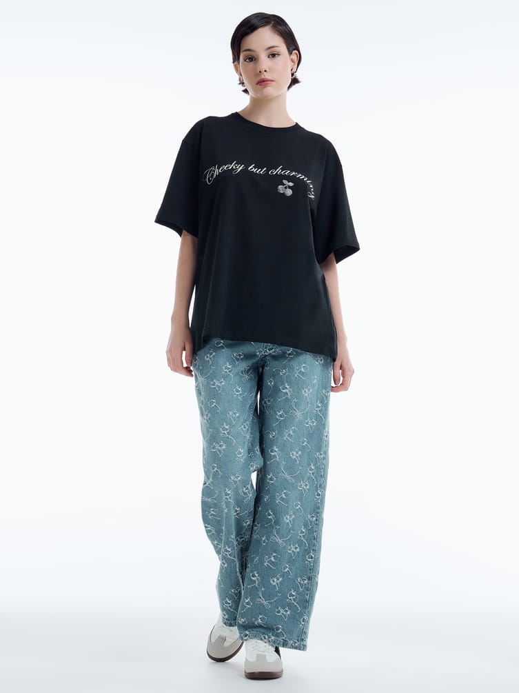 Футболка с принтом Kuromi на спине