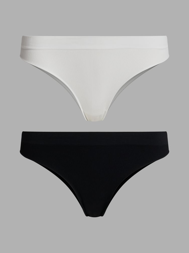 Трусы-танга - 2 шт. в рубчик