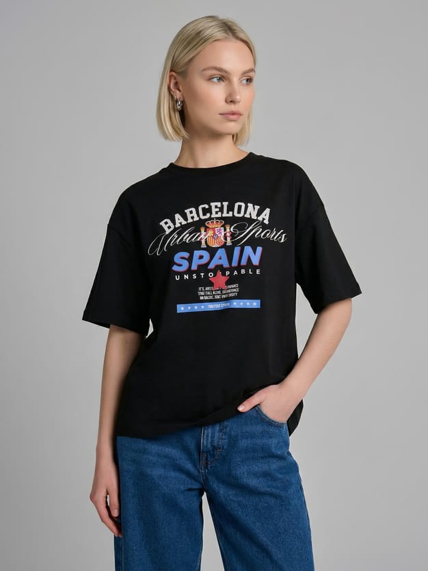 Футболка оверсайз с надписью