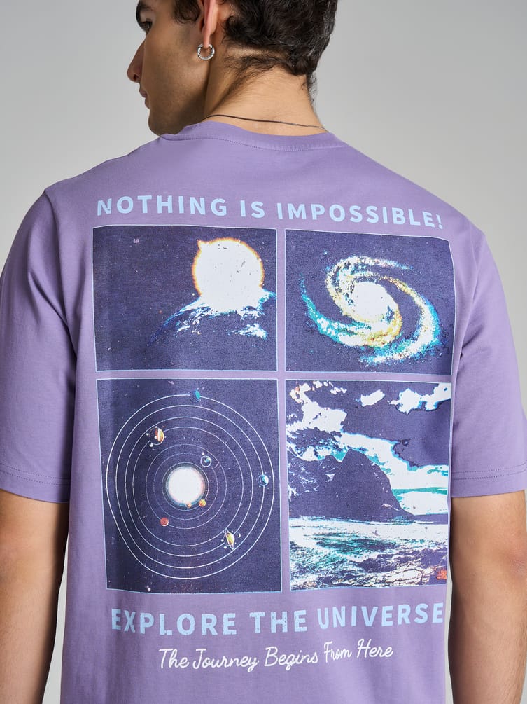 Футболка оверсайз с принтом на спине