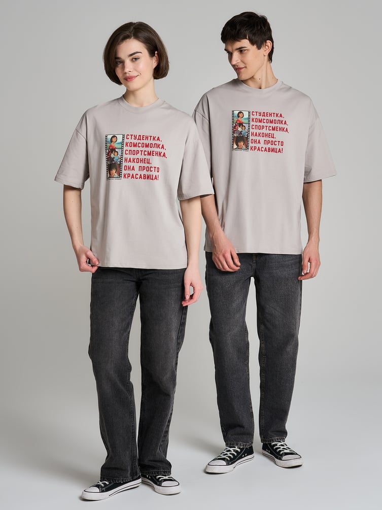 Футболка оверсайз с принтом Мосфильм